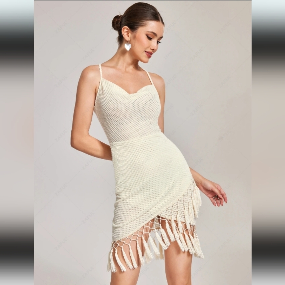 NEW W/TAG - SEXY Semi-Sheer Crochet Dress ONLY